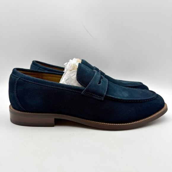 Florsheim Mens Rucci Penny Loafers US 7 M EU 40 Navy Blue Suede NIB main image 8